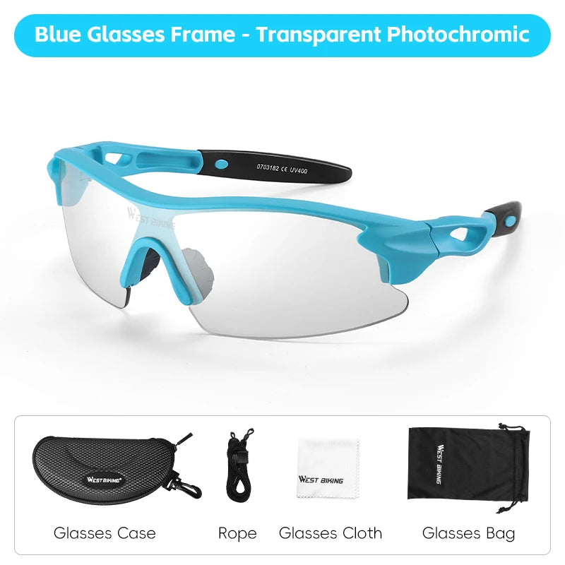 WEST BIKING Photochromic Cycling Sunglasses – UV400 Goggles for Boys & Teenagers