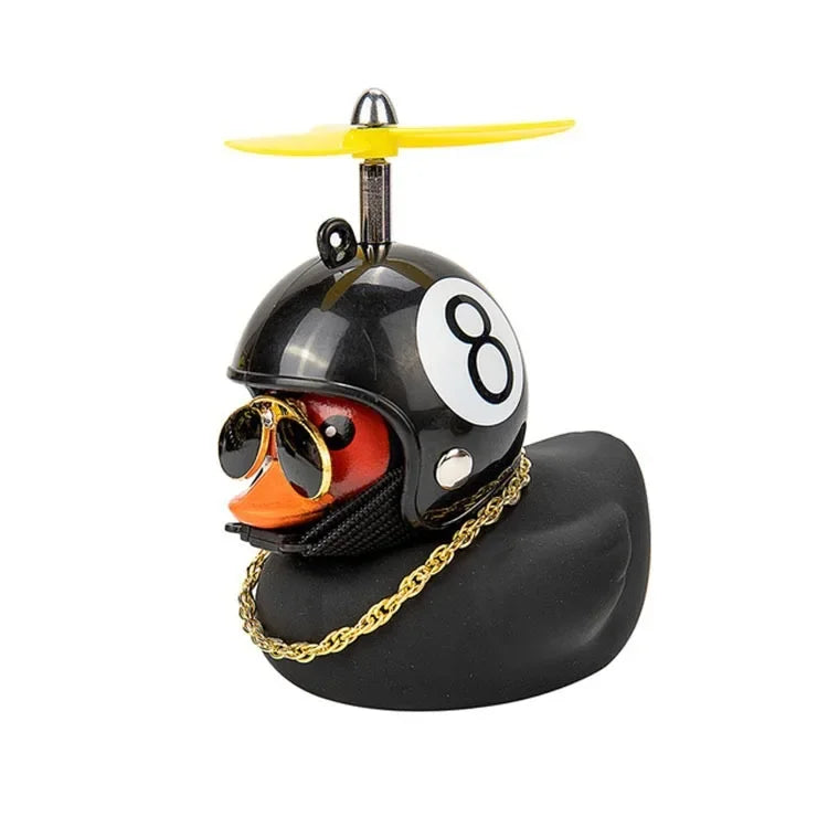 Little Black Duck Bicycle Bell – Fun Helmet Propeller Air Horn for Bikes, Scooters & Motorcycles