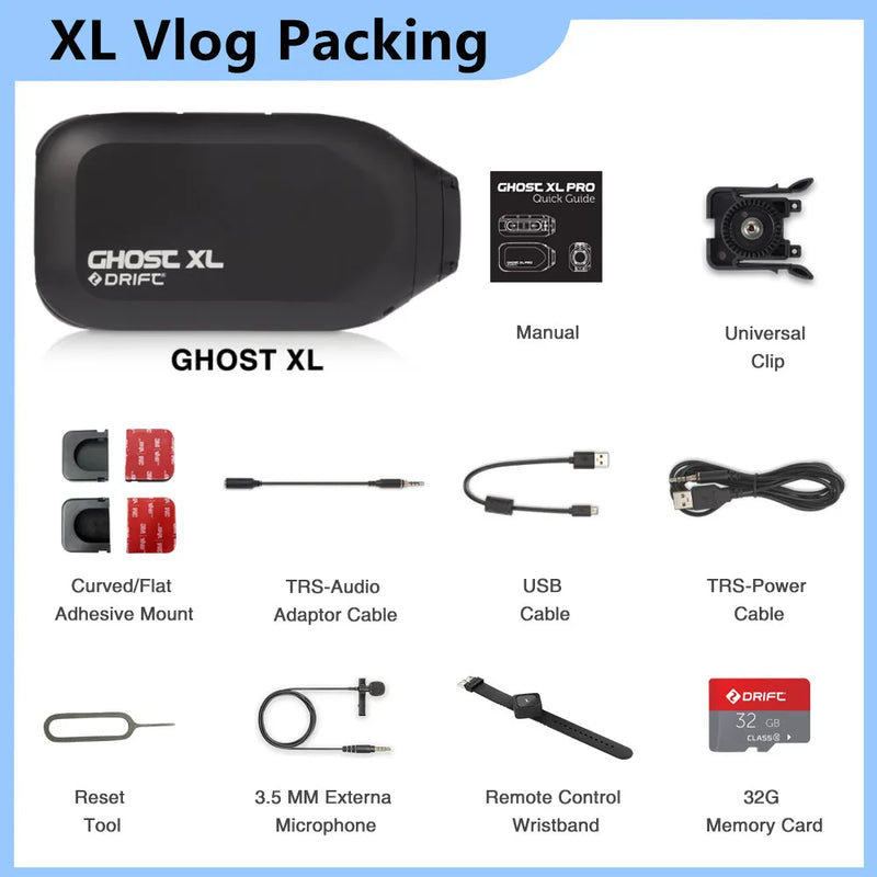 Drift Ghost XL Sport Action Camera – Waterproof 1080P Wearable Helmet Cam
