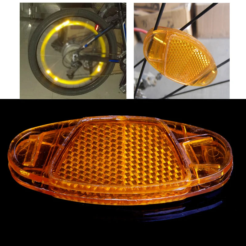 TOOPRE High-Reflectivity Spoke Mount Bicycle Warning Light – No Battery Required, Easy Clip-On Safety Accessories