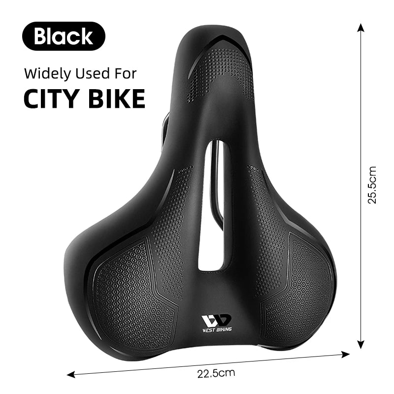 WEST BIKING MTB & Road Bike Saddle – Hollow, Breathable & Soft Shock-Absorbing Design