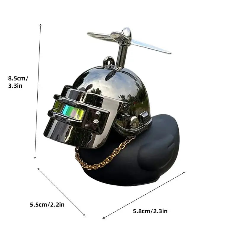 Motorcycle Handlebar Duck – Cute Yellow Duck Squeeze Horn with Propeller for Bikes & Dashboards