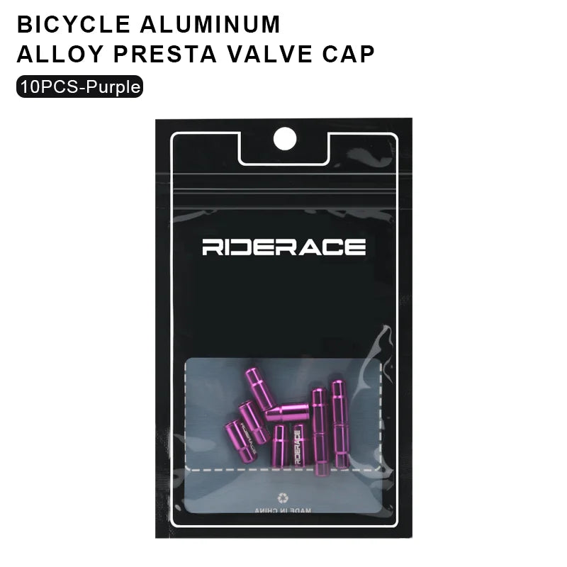 RIDERACE CNC Aluminum Bicycle Valve Caps Durable Dustproof Universal Fit for Schrader Presta Valves