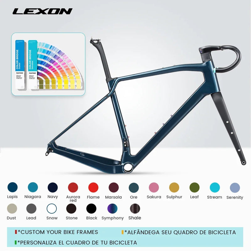 LEXON Carbon Gravel Frame – High-Performance Disc Brake Road Bike Frameset