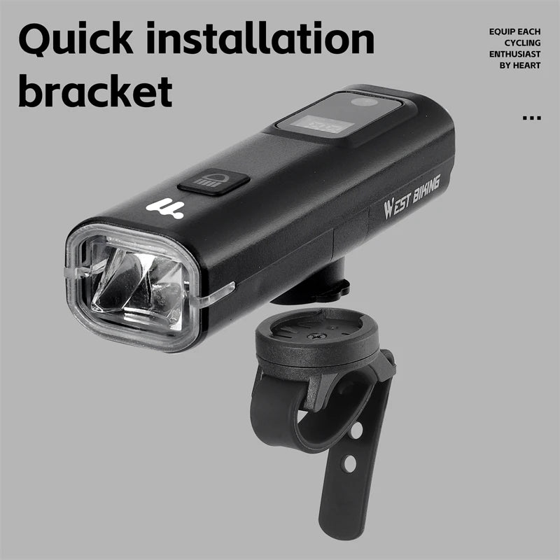 WEST BIKING 400 Lumen Intelligent Bicycle Headlight – Smart Light Sensing, Waterproof & Rechargeable