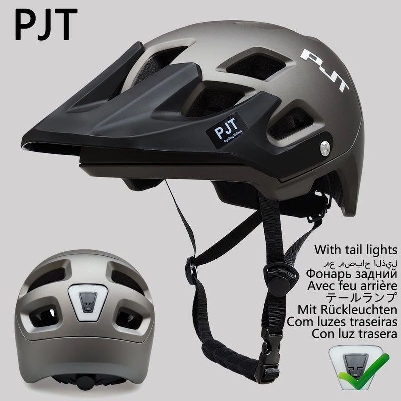 CYCABEL Ultralight Cycling Helmet – USB Rechargeable LED Taillight & Sun Visor for MTB & Road Riding