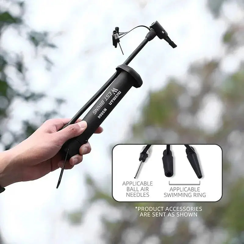 WEST BIKING MTB Floor Pump – High-Pressure 80 PSI, Schrader Valve Compatible & Durable Manual Air Inflator