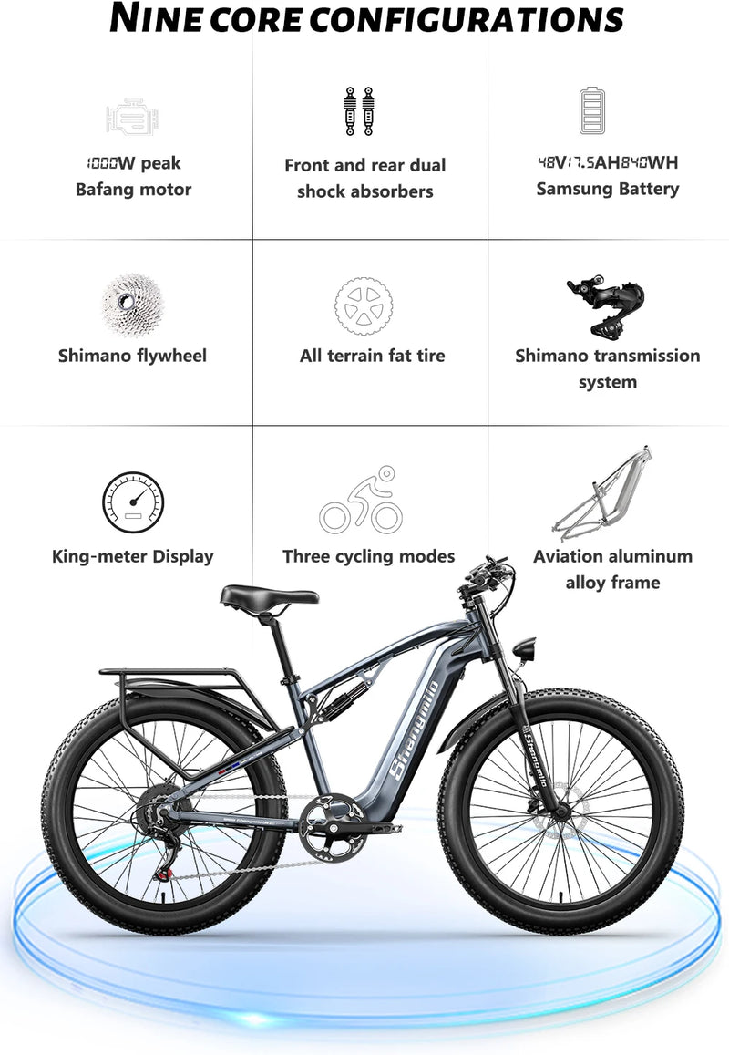 Shengmilo MX05 Electric Bike – 500W 48V 17.5AH Fat Tire E-Bike