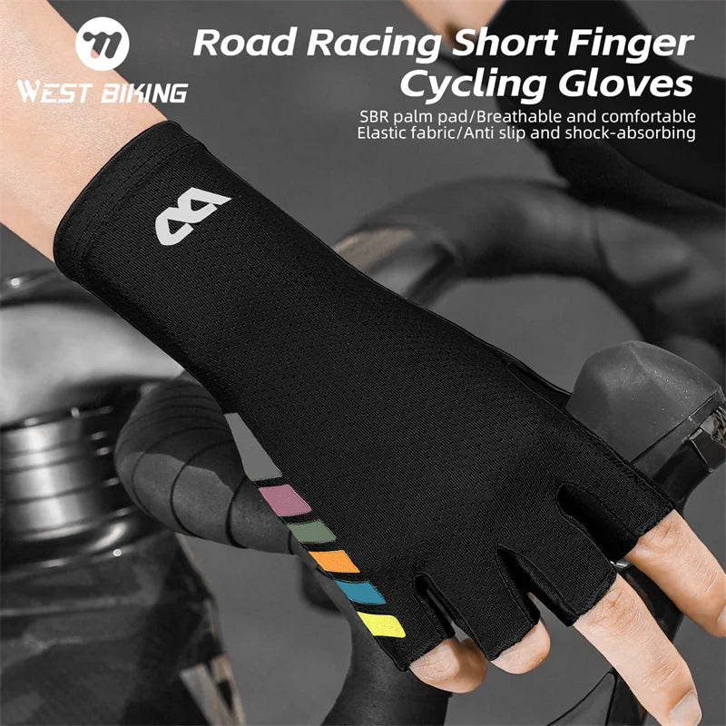 WEST BIKING Ultralight Summer Cycling Gloves – Breathable, Anti-Slip Racing Gloves for MTB & Road Bikes