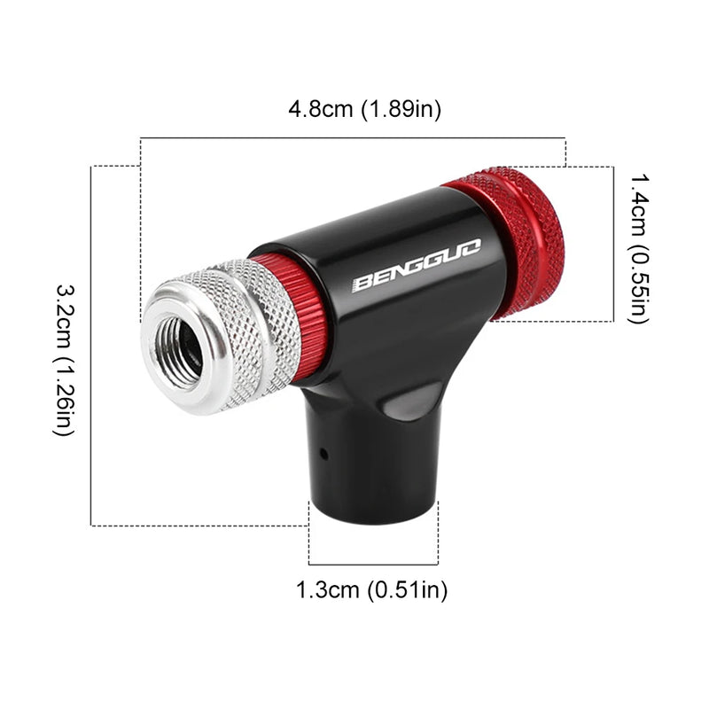 CO2 Bicycle Tire Inflator – Fast & Portable CO2 Pump for Presta & Schrader Valves