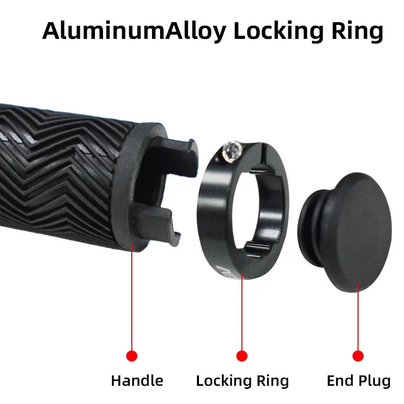 MOTSUV Bicycle Grips – Non-Slip, Shockproof MTB Handlebar Grips with Lock Ring