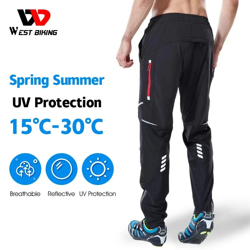 WEST BIKING Windproof Cycling Pants – Quick-Dry Bicycle & Fitness Trousers