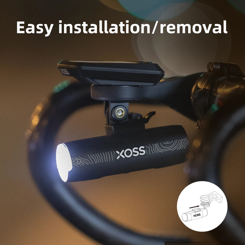XOSS XL1200 Bike Headlight – 1200 Lumens, Waterproof, Rechargeable LED Bicycle Light