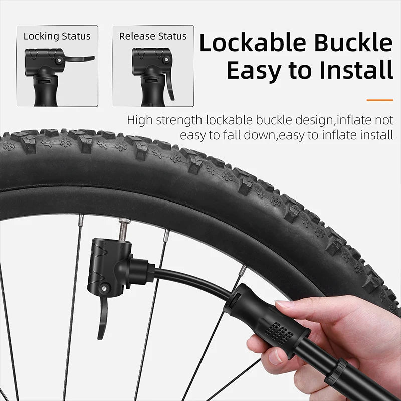 Portable Mini Bicycle Pump – High-Pressure, Lightweight & Universal Schrader/Presta Compatibility