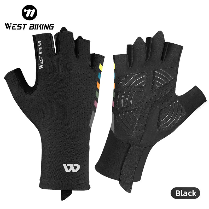 WEST BIKING Ultralight Summer Cycling Gloves – Breathable, Anti-Slip Racing Gloves for MTB & Road Bikes