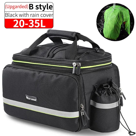WEST BIKING Waterproof Bicycle Saddle Bags – Expandable 3-in-1 Rear Trunk Bags for Travel & Commuting
