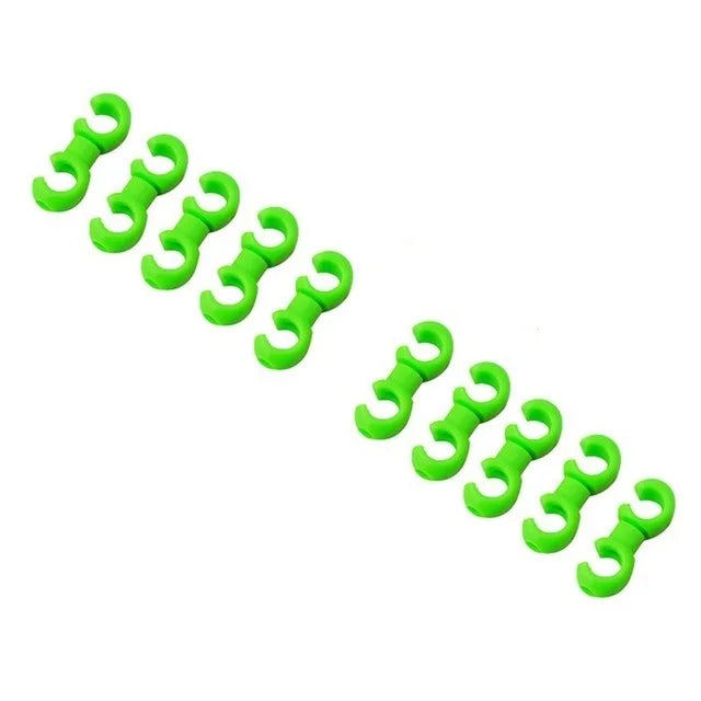 10pcs Bicycle MTB Brake Gear Cable Clips – Lightweight, Durable S-Style Buckle for Brake & Derailleur Lines