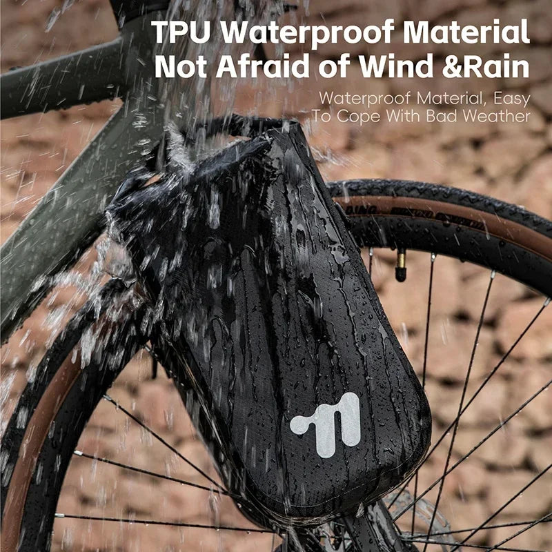 WEST BIKING 5.5L Waterproof Front Fork Bag – Portable Bicycle Storage for Road & MTB Bikes