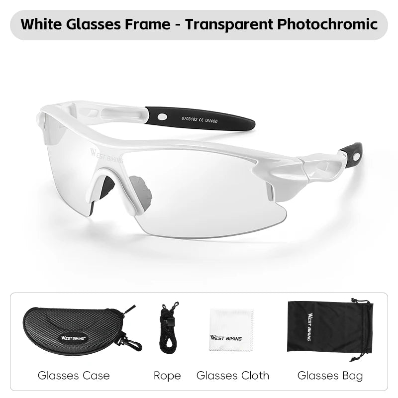 WEST BIKING Photochromic Cycling Sunglasses – UV400 Goggles for Boys & Teenagers