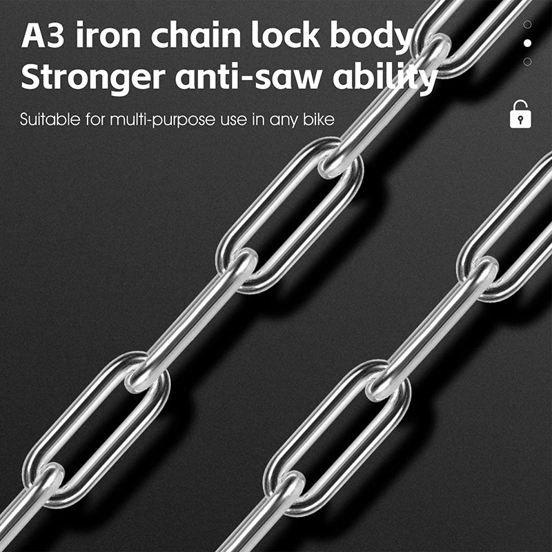 WEST BIKING Heavy-Duty Bicycle Chain Lock – Anti-Theft, Durable & Secure for Bikes, E-Bikes & Motorcycles