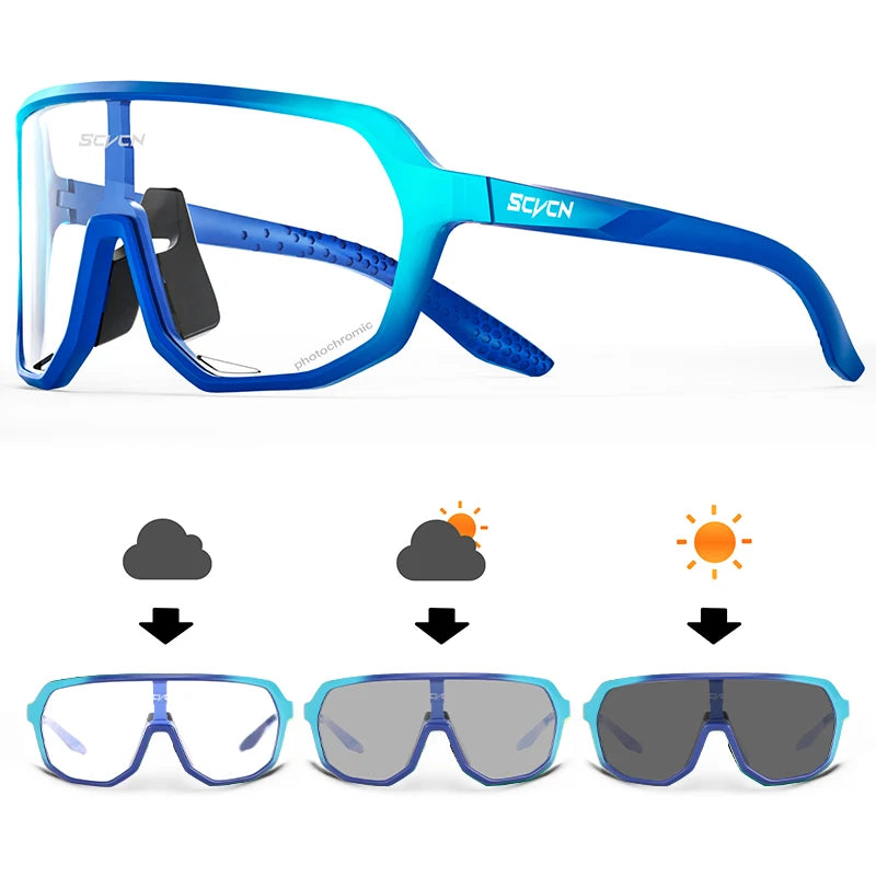 SCVCN Photochromic Cycling Sunglasses – UV400 Protection