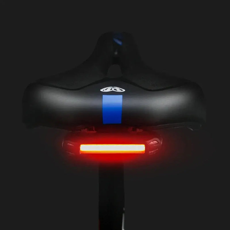 CYCLAMI Road & MTB Bike Saddle – Breathable, Soft Cushion with USB-Charging Warning Taillight
