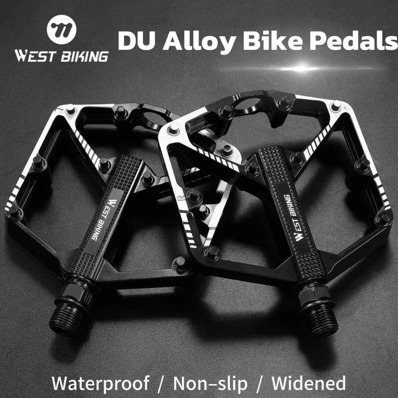 WEST BIKING MTB & Road Bike Pedals – Sealed DU Bearings, Anti-Slip & Durable Aluminum Alloy Construction