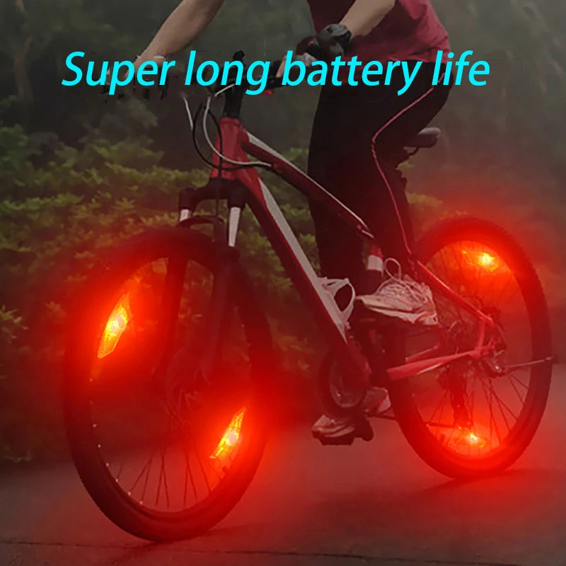 Rainproof Reflective Bicycle Wheel Spoke Lights – LED Cycling Safety & Decorative Accessories for Night Riding