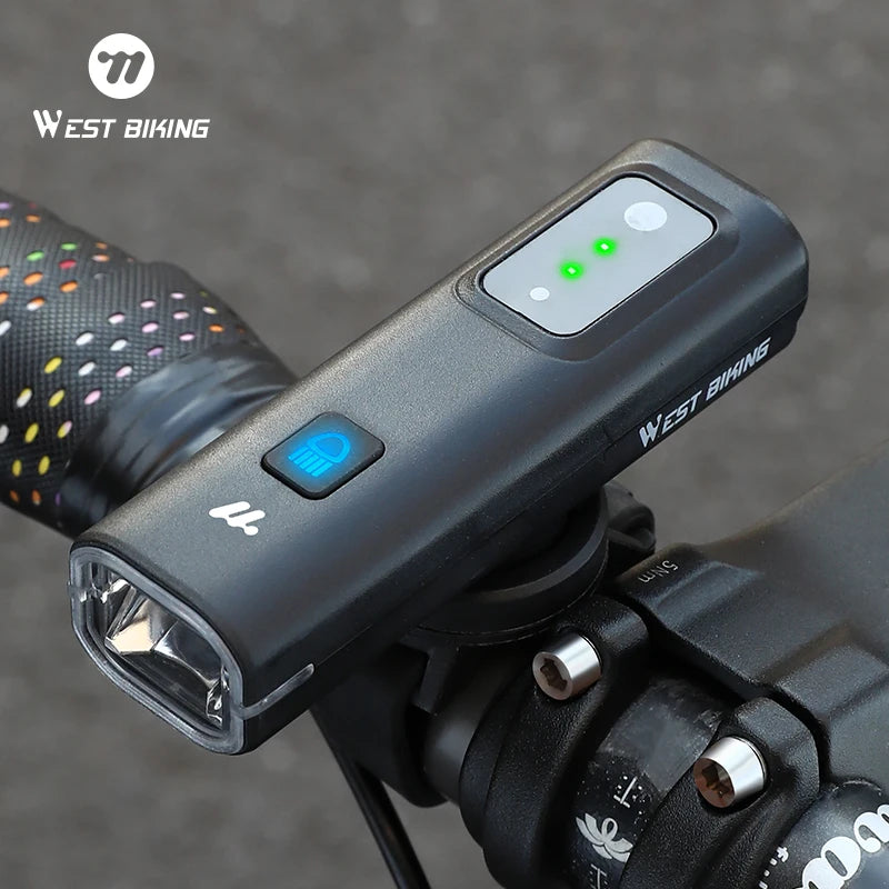 WEST BIKING 400 Lumen Intelligent Bicycle Headlight – Smart Light Sensing, Waterproof & Rechargeable