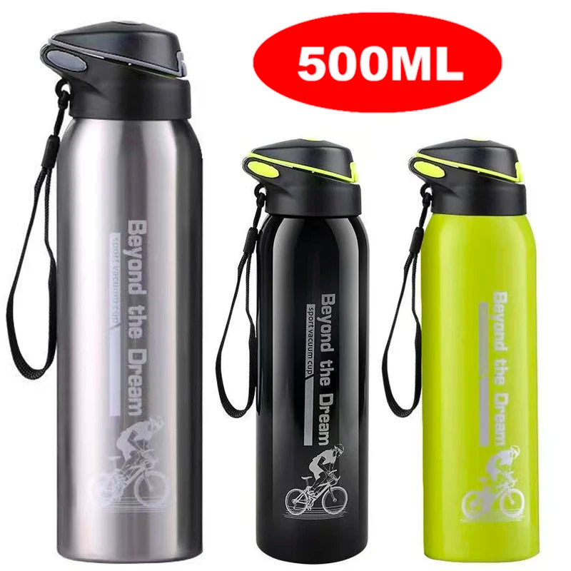 500ML Vacuum Insulated Stainless Steel Cycling Water Bottle – Hot & Cold Thermo Mug