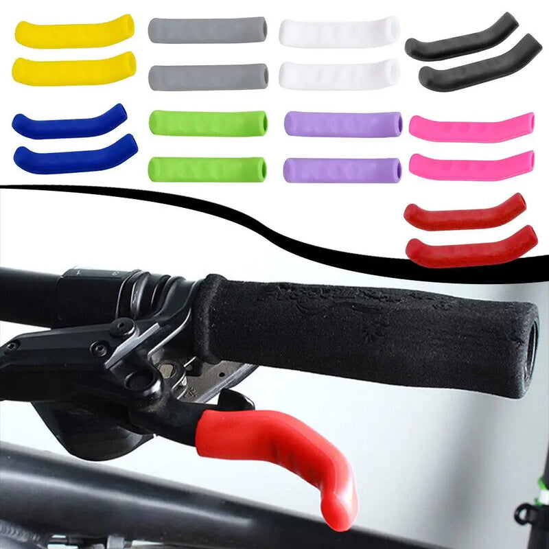 1Pair Bicycle Brake Handle Cover – Soft Silicone Grips for MTB & Road Bike Handlebar Protection