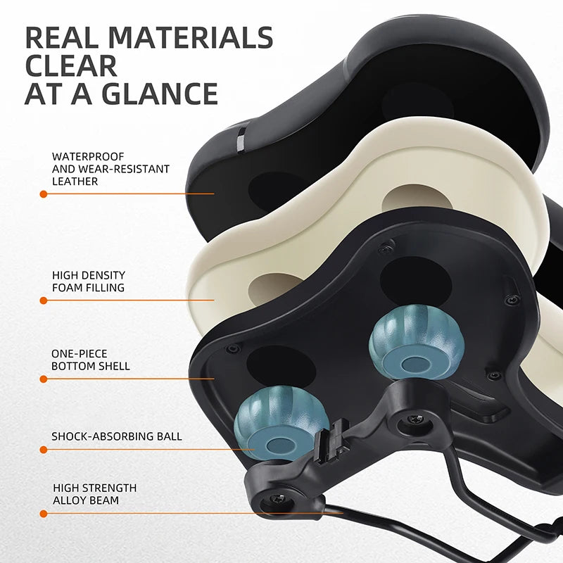WEST BIKING MTB & Road Bike Saddle – Hollow, Breathable & Soft Shock-Absorbing Design