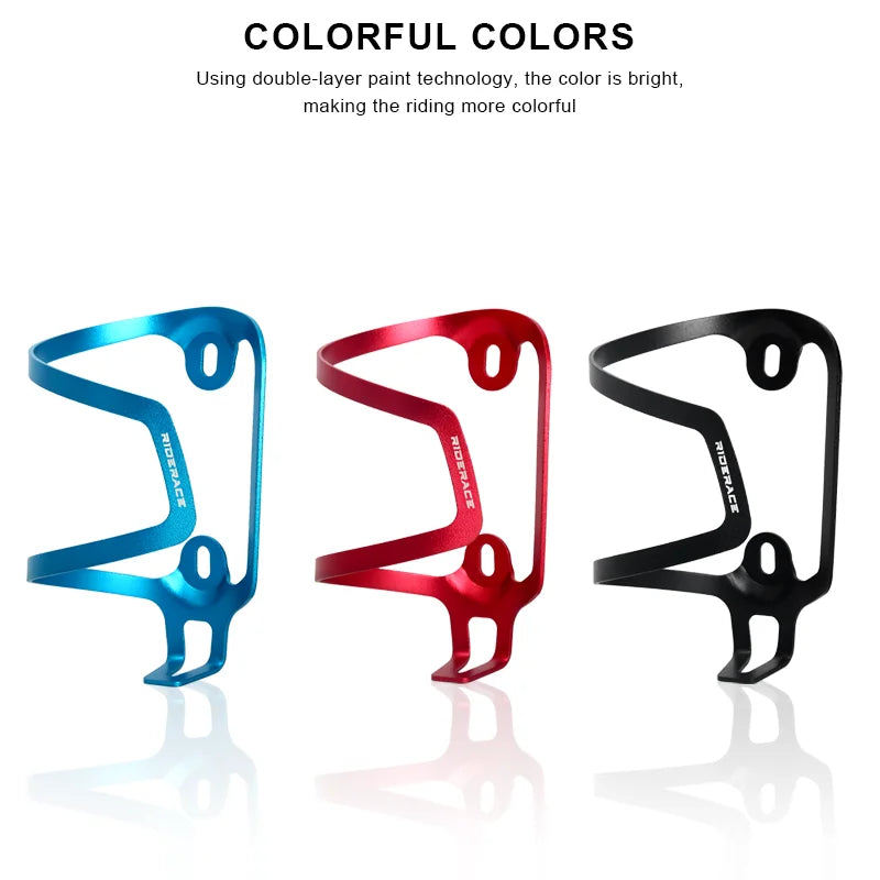 RIDERACE Lightweight Aluminum Bike Bottle Cage – Secure & Durable