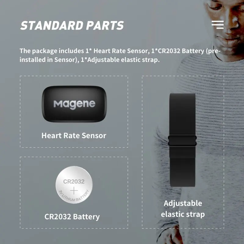 Magene H64 Heart Rate Monitor – Dual Mode ANT+ & Bluetooth