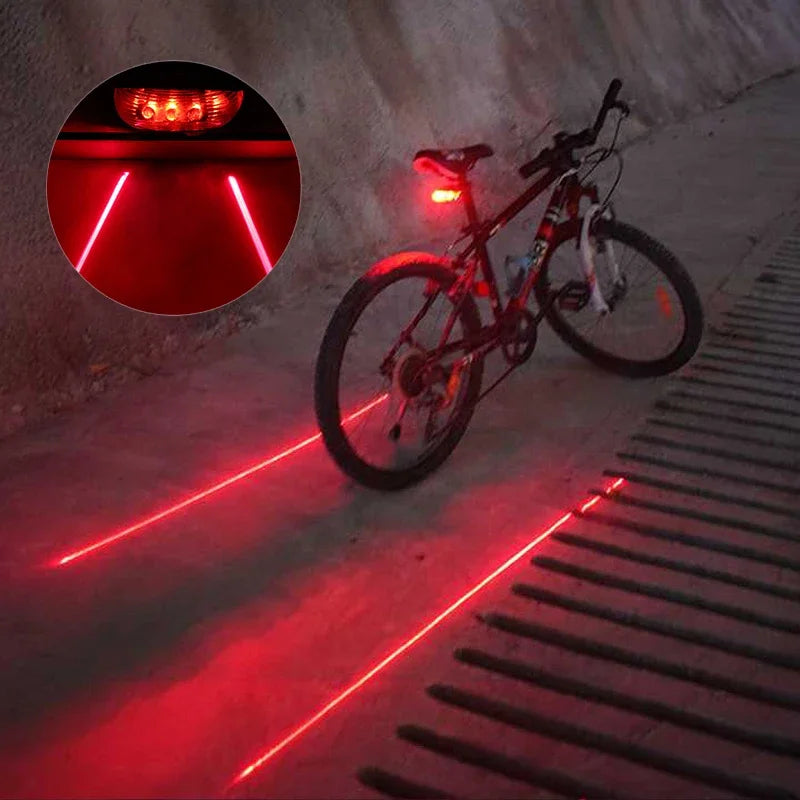 Laser Beam Bike Rear Light – Waterproof, Multi-Mode LED Safety Warning for Night Cycling & Motorcycles