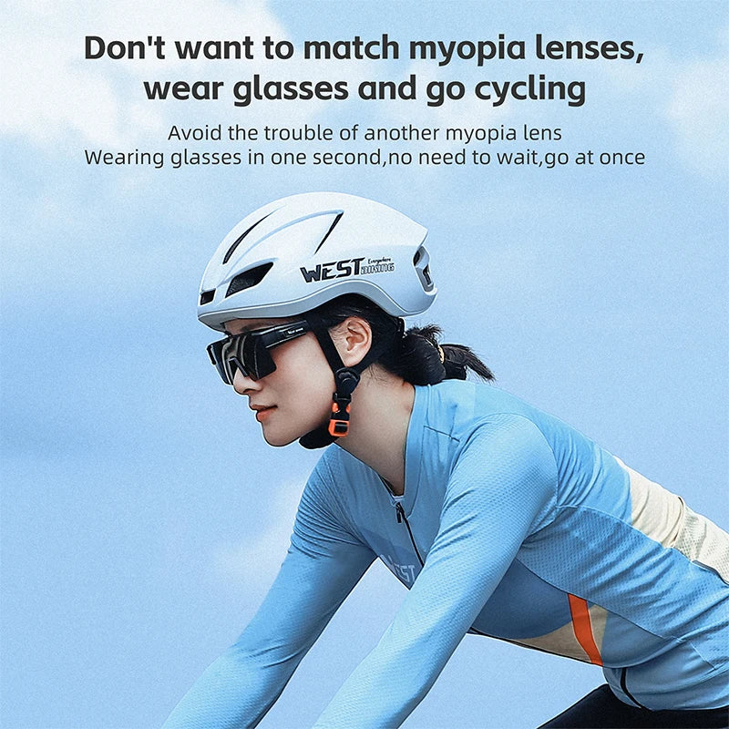 WEST BIKING Large-Frame Cycling Sunglasses – Photochromic, Polarized & Lightweight for Outdoor Sports