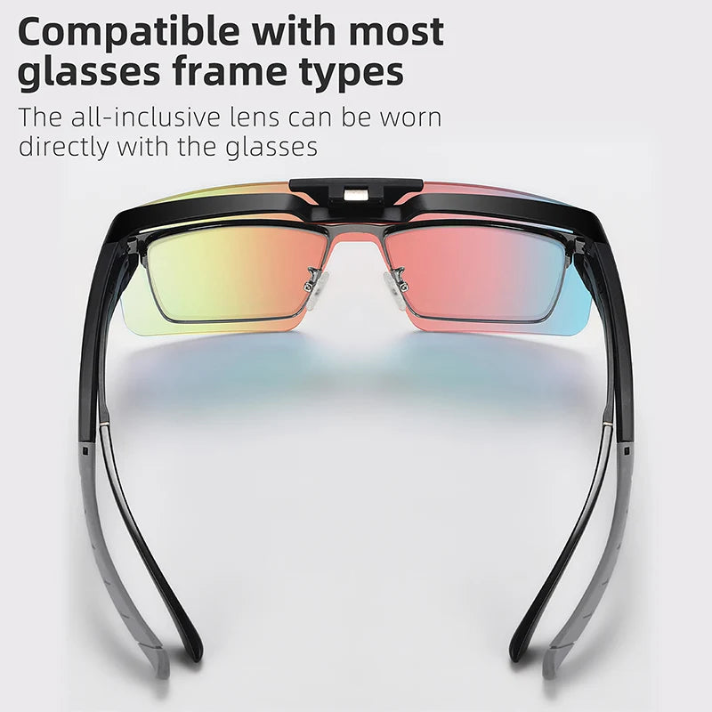 WEST BIKING Photochromic Cycling Sunglasses – Flip-Up, Polarized & Night Vision Lenses for MTB & Road Cycling