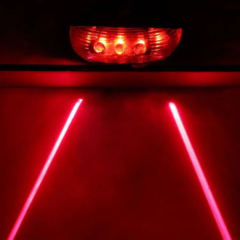 Laser Beam Bike Rear Light – Waterproof, Multi-Mode LED Safety Warning for Night Cycling & Motorcycles