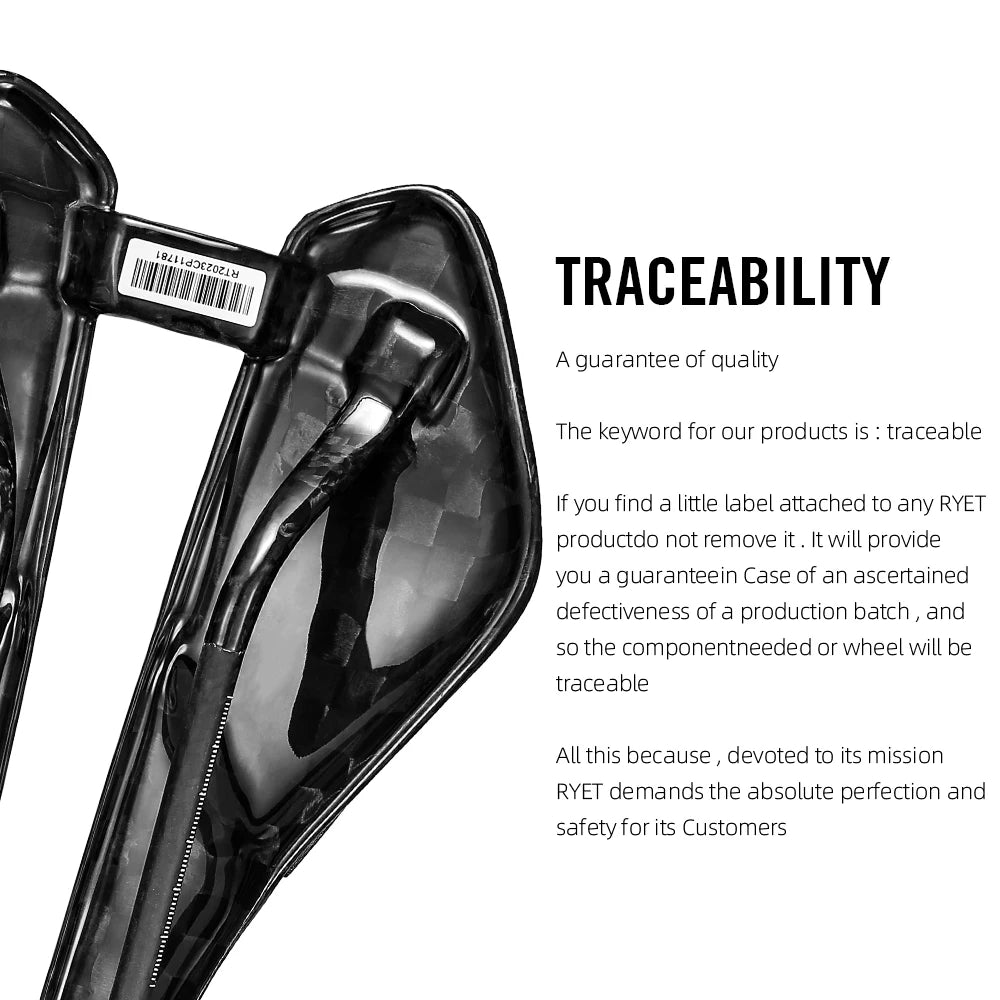 RYET Carbon 3D Printed Saddle – Ultralight & Ergonomic for Road & MTB