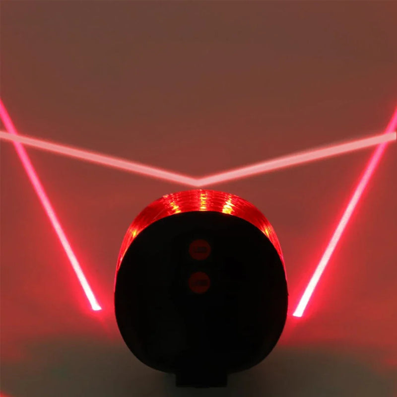 High-Intensity LED Bicycle Taillight – Waterproof, Laser Safety Warning & Multi-Mode Illumination for Night Riding