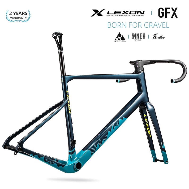 Lexon GFX Carbon Gravel Frame – Ultralight Disc Brake Frameset for Road & Off-Road Cycling