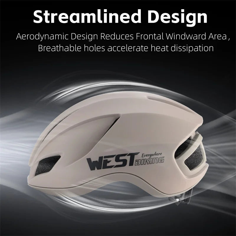 WEST BIKING Lightweight Road Cycling Helmet – Aerodynamic & Breathable Bike Helmet for Men & Women
