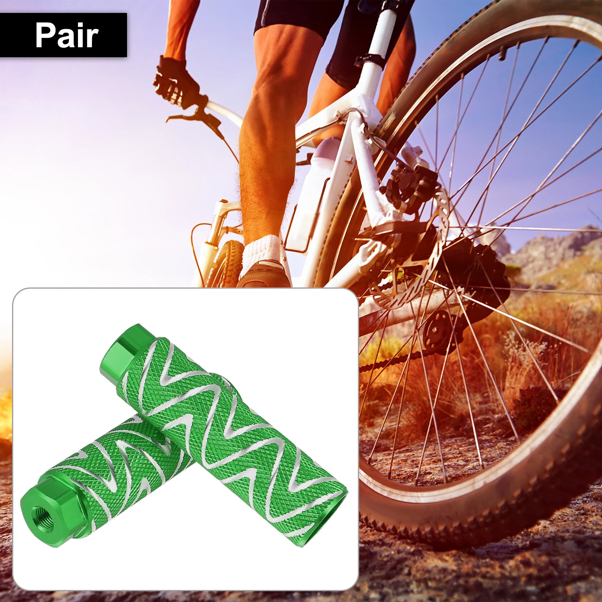 X Autohaux Aluminum Alloy Bike Foot Pegs – Universal Rear Axle Foot Rests for BMX & MTB