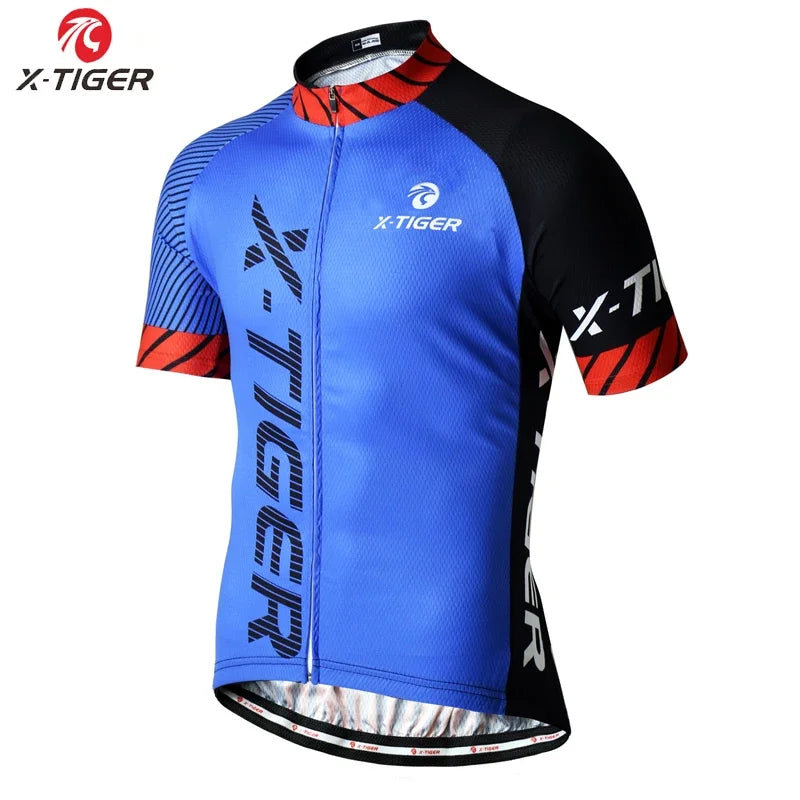X-TIGER Men's Cycling Jersey – Quick-Dry & Breathable MTB Bicycle Clothing
