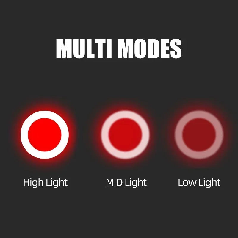 BUCKLOS Heart-Shaped Bike Tail Light – USB Rechargeable Waterproof Rear Lamp with 5 Lighting Modes