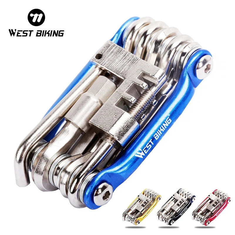 WEST BIKING Multi-Function Steel Bicycle Tools Kit – Compact, Durable & Essential for Bike Maintenance