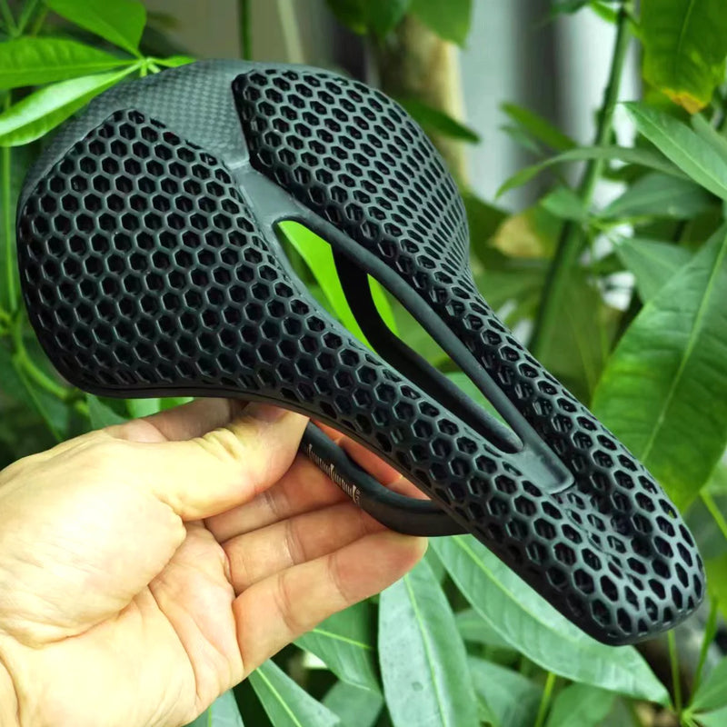 GOLDIX 3D-Printed Carbon Fiber Saddle – Ultra-Light, High-Performance for Road & MTB Racing