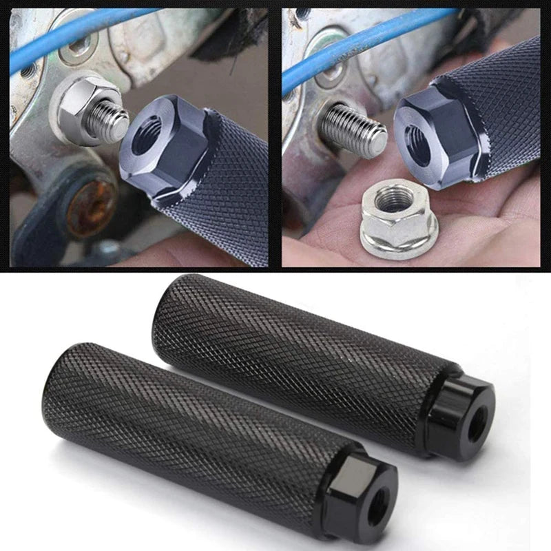 4Pcs Bike Pegs – Aluminum Alloy Anti-Skid BMX Pegs for MTB & Stunt Cycling (3/8 Inch Axles)