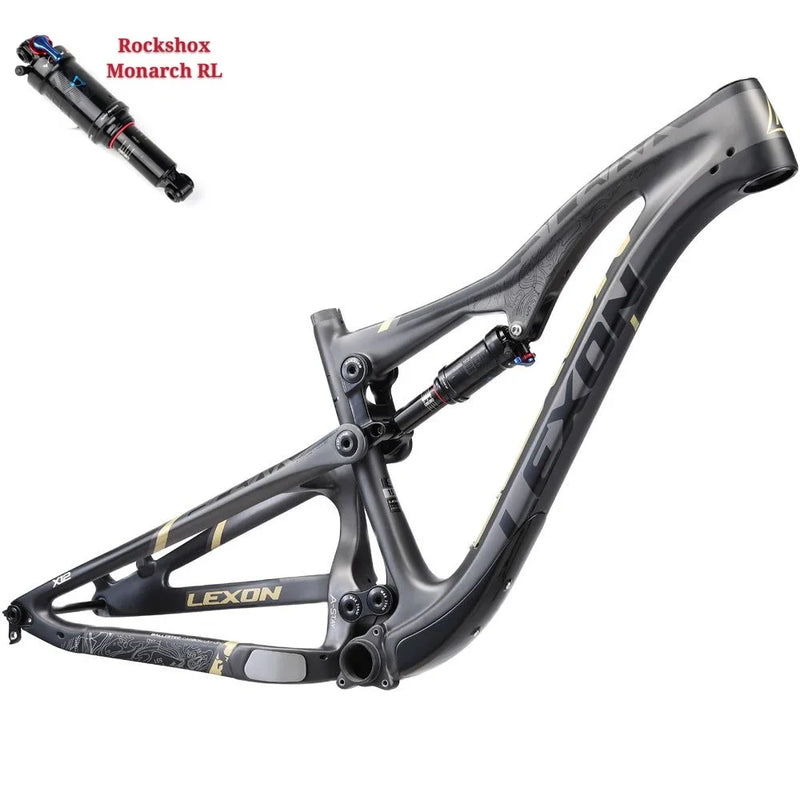 Lexon SPARK 29er Full Suspension MTB Frame – All-Mountain Carbon Frame with DNM Shock