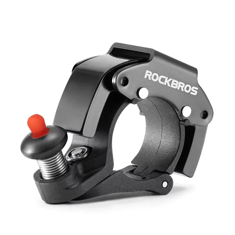 ROCKBROS C-Shaped Concealed Bicycle Bell Loud Compact Stainless Steel Handlebar Horn 100dB
